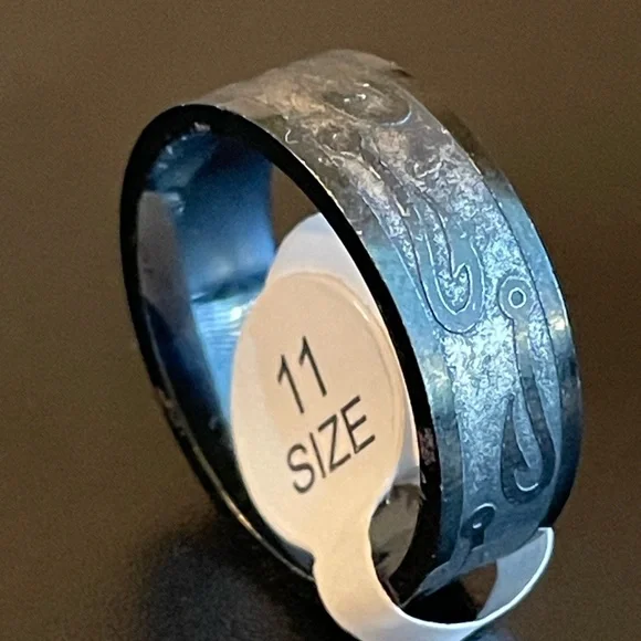 8mm black fish hooks ring size 11 - Picture 4 of 10